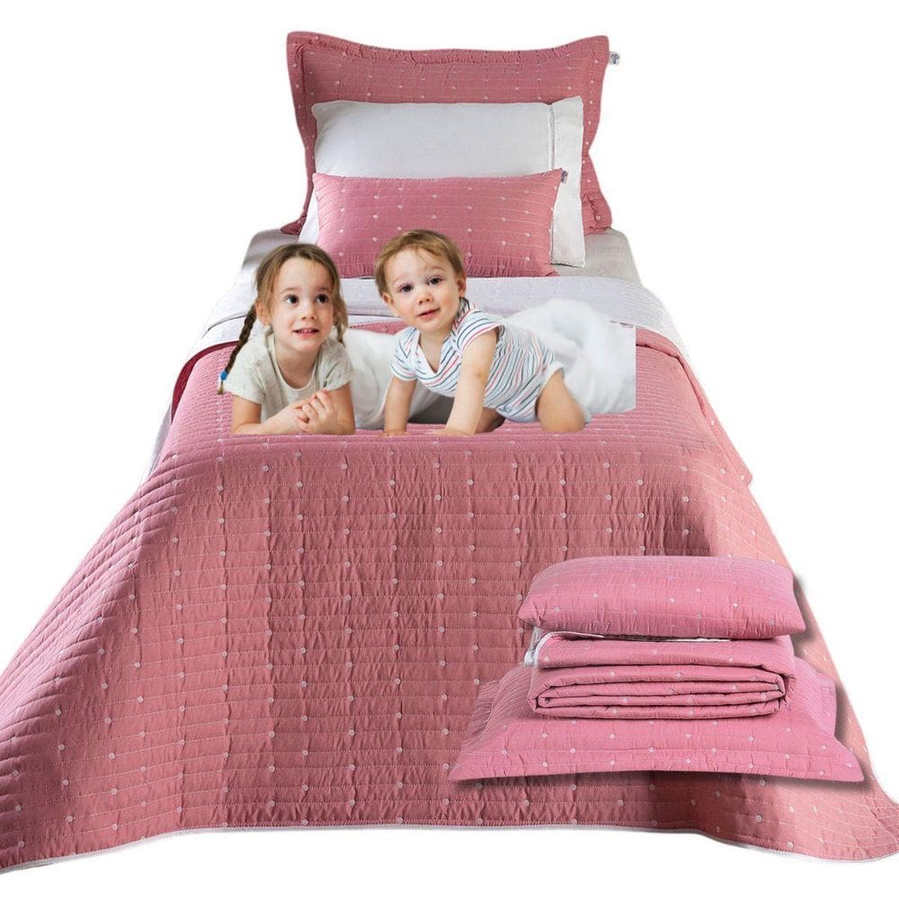 Kit 4 Peças Cobre Leito Solteiro Urbany Bordado 400 Fios