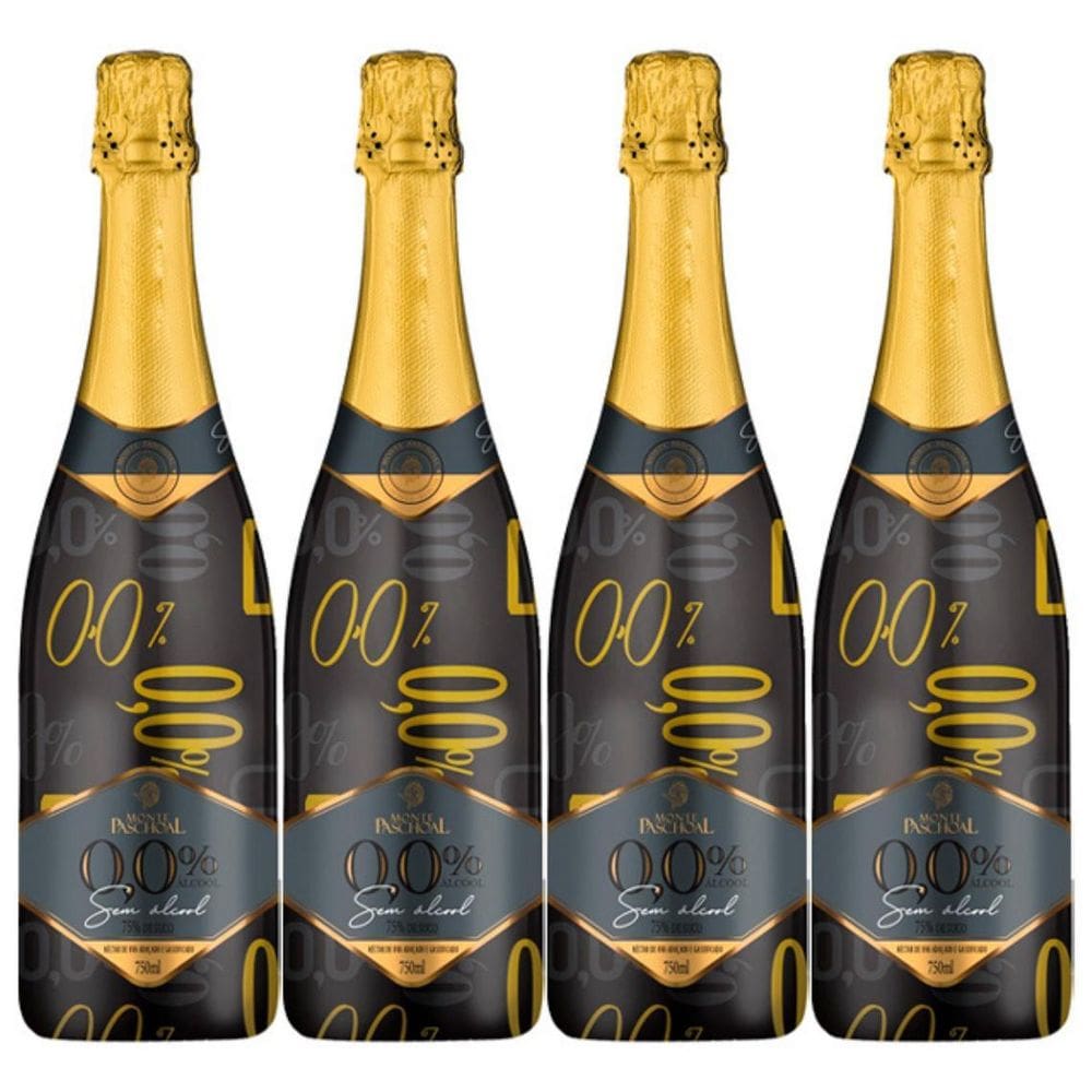 Kit 4 Gaseificado Sem Álcool Monte Paschoal - 750Ml Nacional