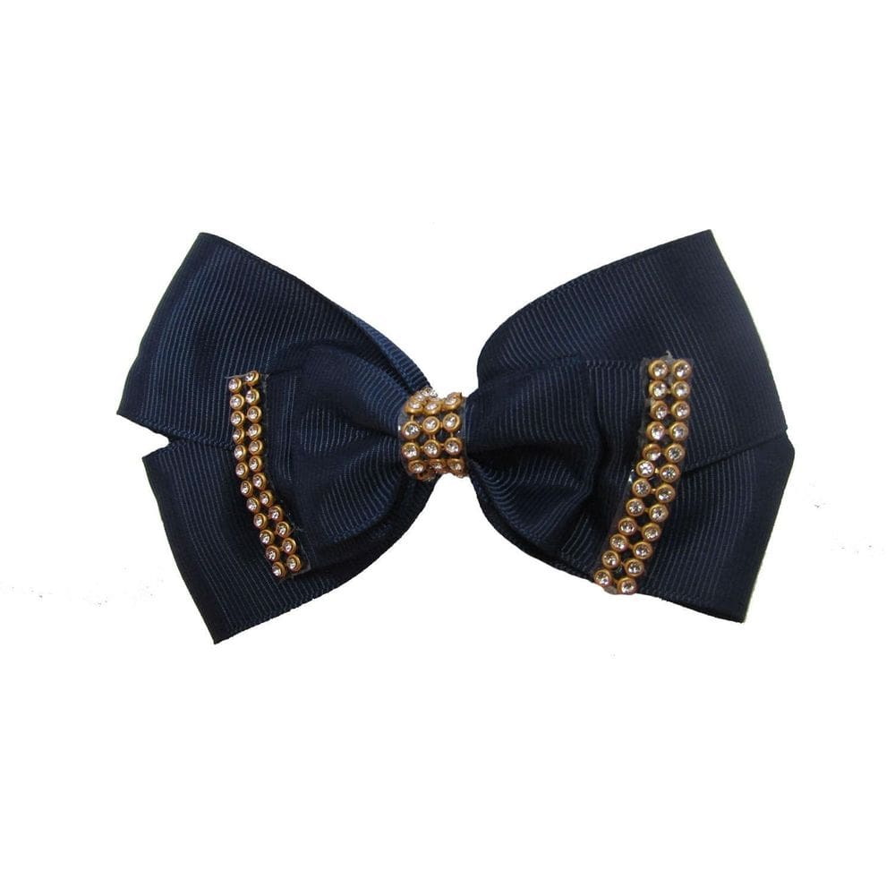 Laço Azul Marinho De Cabelo Adulto Elegante De Luxo-No