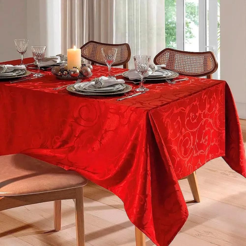 Toalha De Mesa Requinte 1,6M X 2,7M Dohler Tj 6205 Vermelho