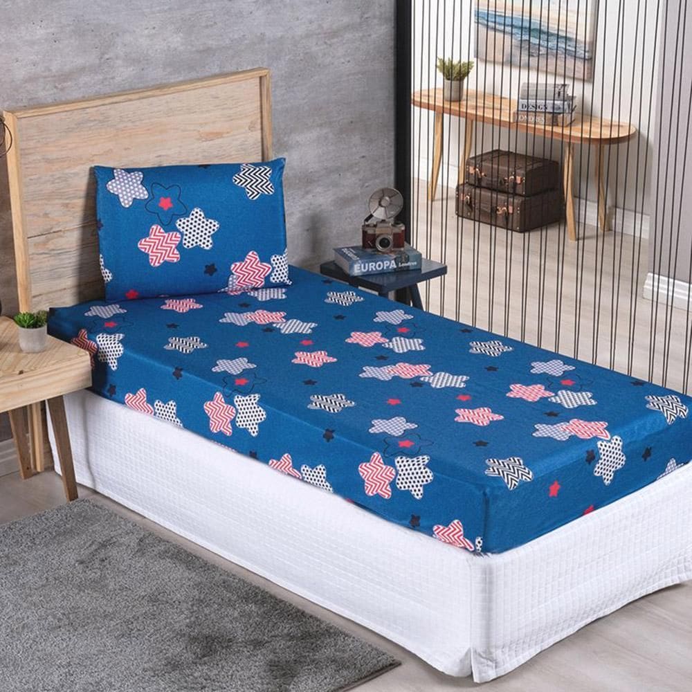 Jogo Cama Lençol Solteiro Alegria 2 Peças Star 100%