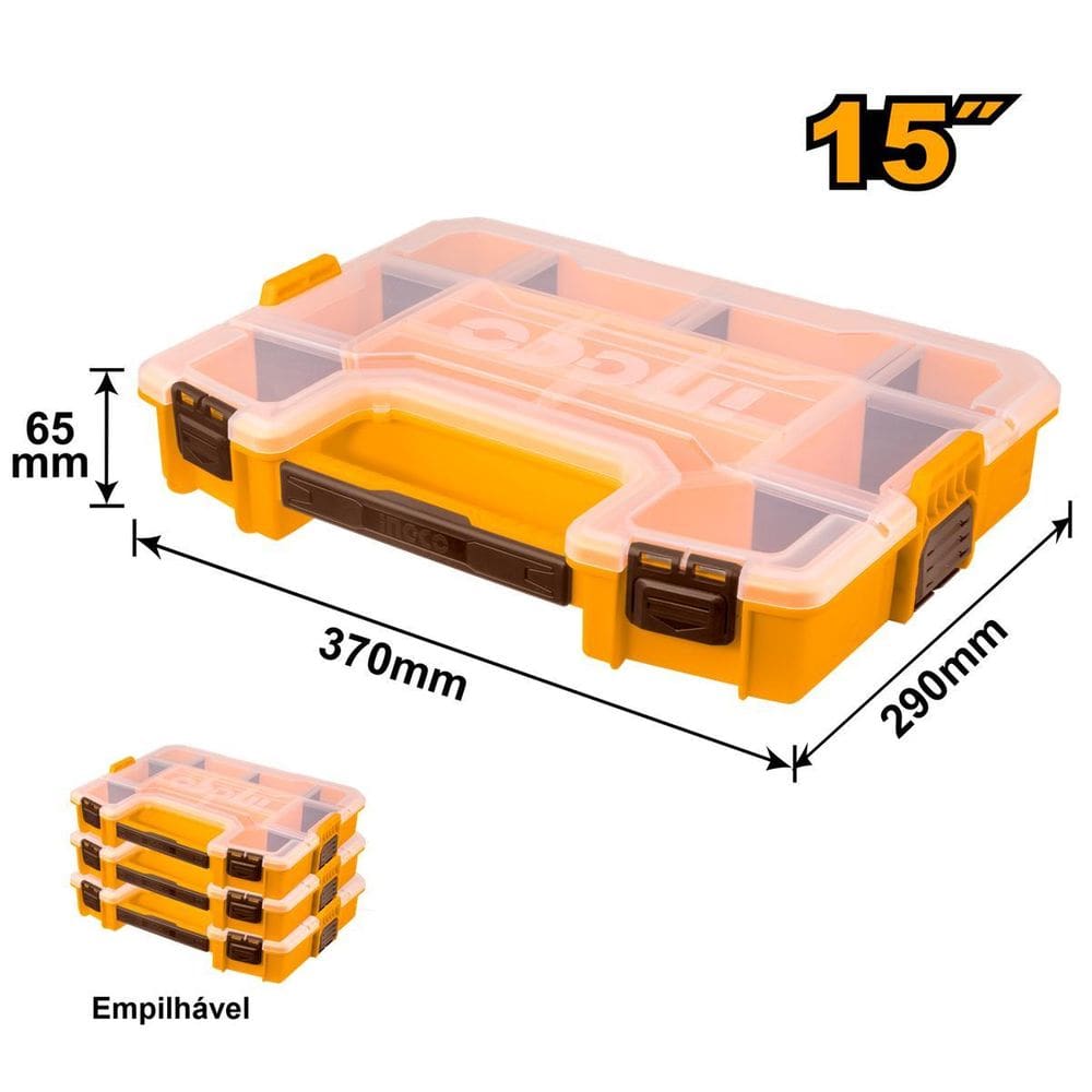 01 Organizador Maleta Empilhável Ingco 37X29X6,5Cm Pbx1511