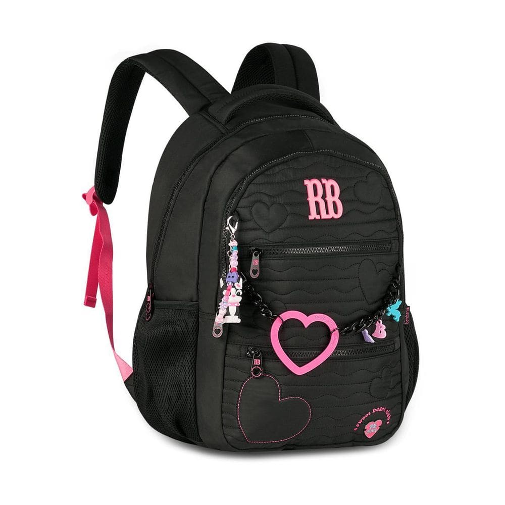 Mochila Juvenil Rebecca Bonbon Premium Matelassê Corações