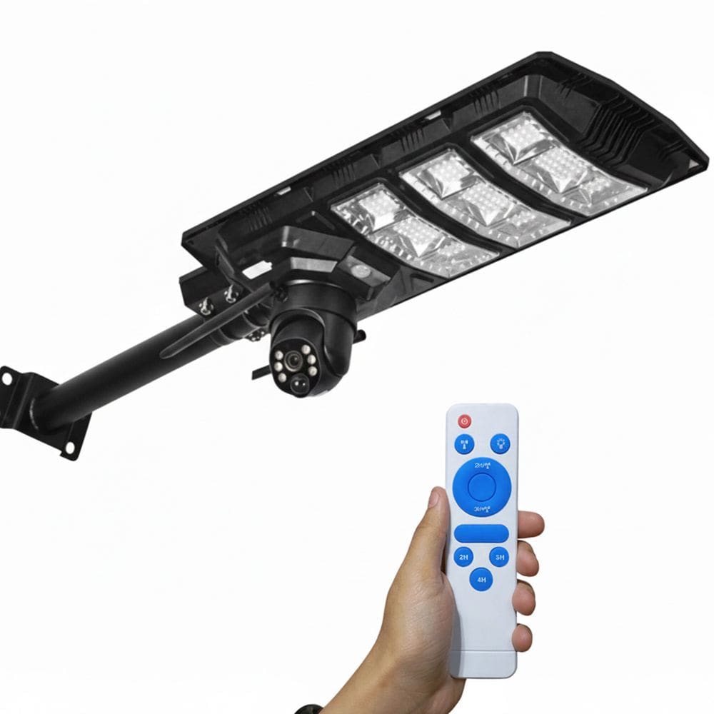 Luminaria Camera Solar 360 Graus App Celular Controle Remoto Iluminaçao Segurança Inteligente Garagem