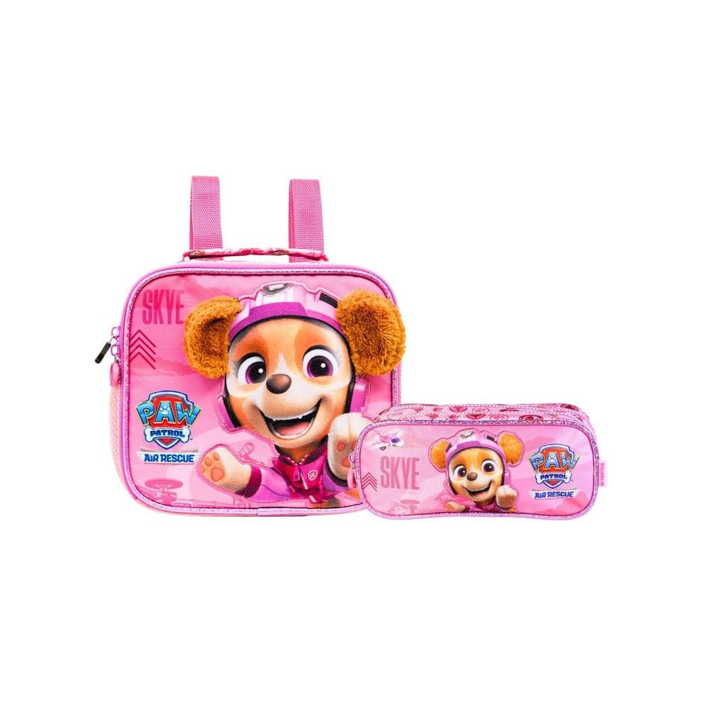 Kit Patrulha Canina Skye Lancheira Térmica + Estojo Duplo