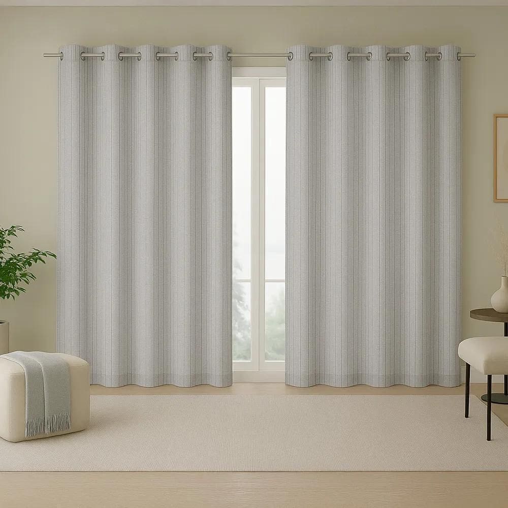 Cortina Sala/Quarto Duo Nice 4,2 X 2,5 - Bella Janela Cinza