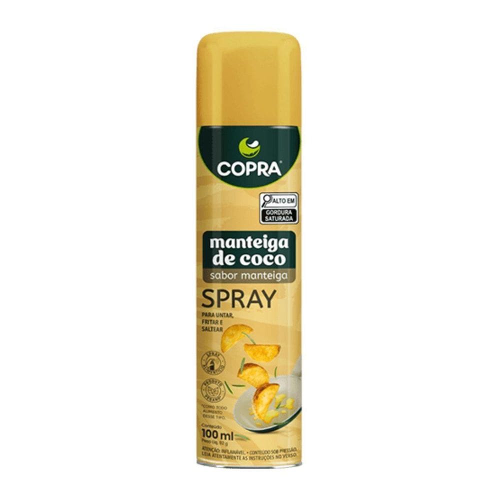 Manteiga De Coco Spray 100Ml Vegana Sem Gluten