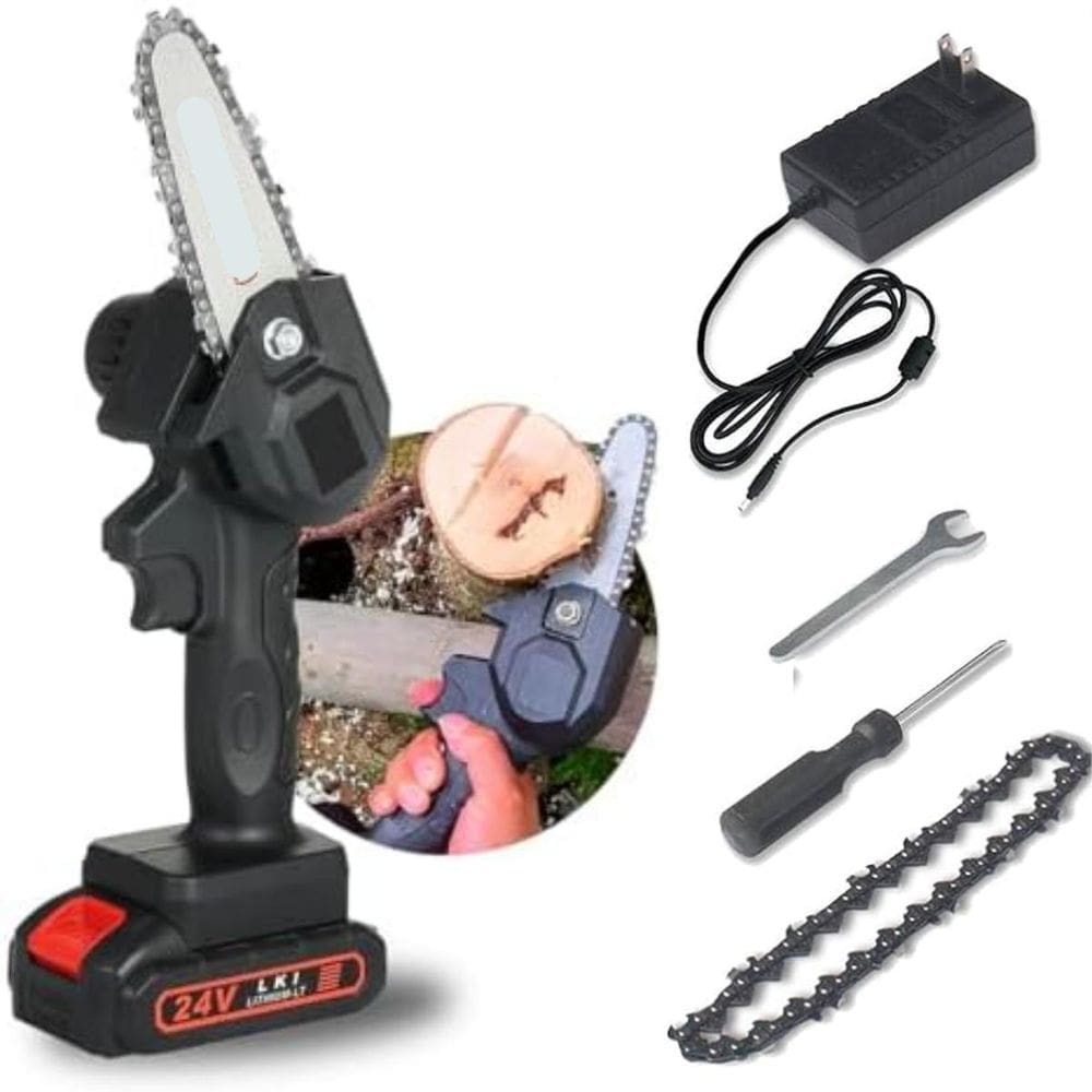 Serra Elétrica Portátil 24V Para Cortes De Galhos