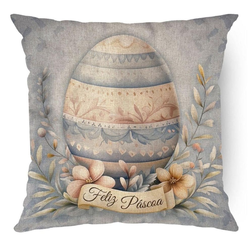 Almofada Páscoa Raizes Do Ninho Ovo Encantado 499147 43X43Cm