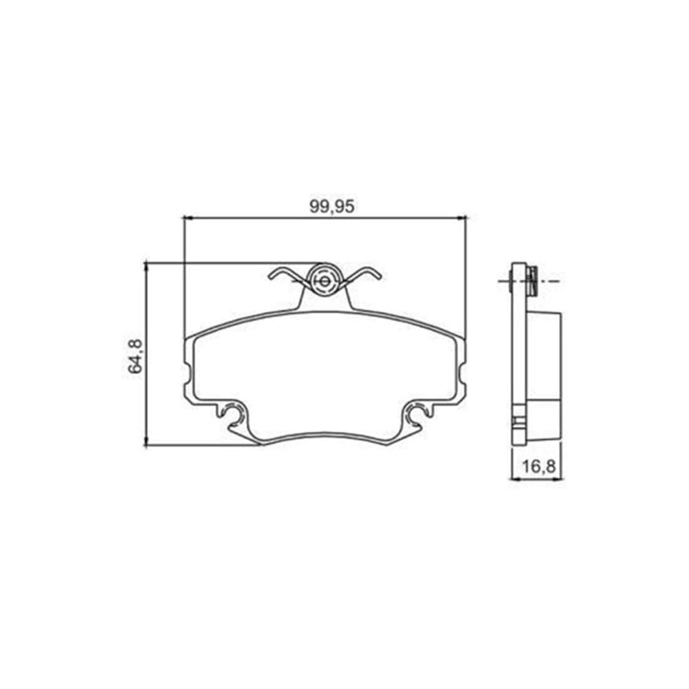 Pastilha de Freio Dianteira Clio Sedan 1.6 16V 00 / ... Express 1.2 / 1.4 / 1.6 / 1.9 92 / ... sem Alarme