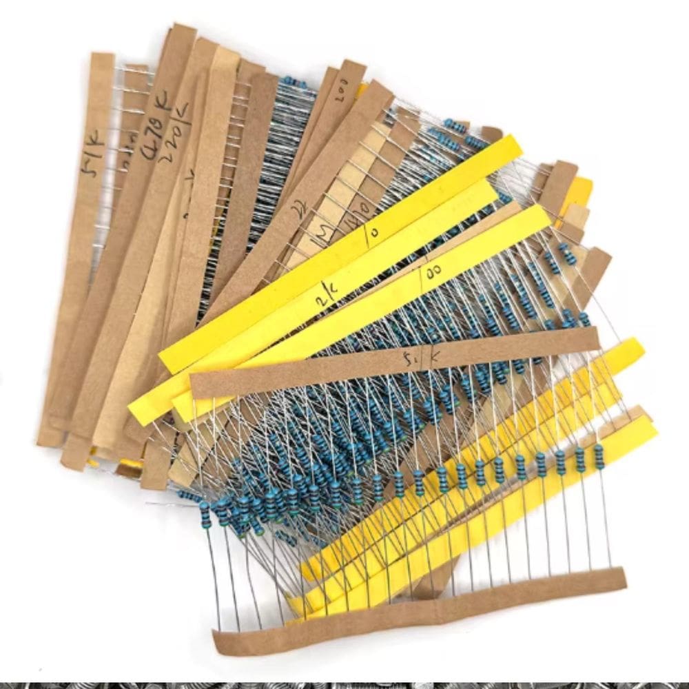 Kit 600 Resistores Micro Indutores Axial 1/4W Resistor 1%