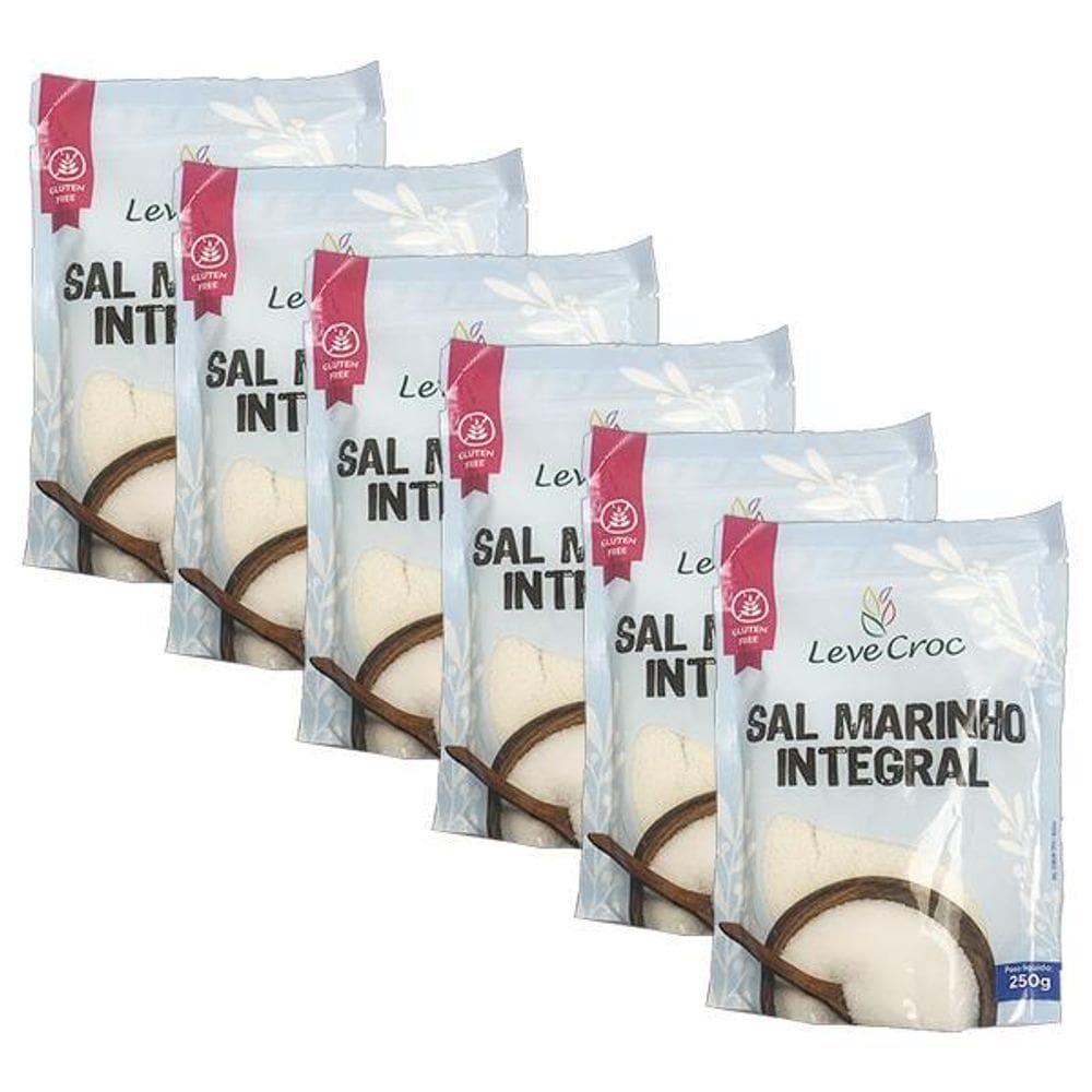 Kit 6X: Sal Marinho Integral Leve Croc 250G