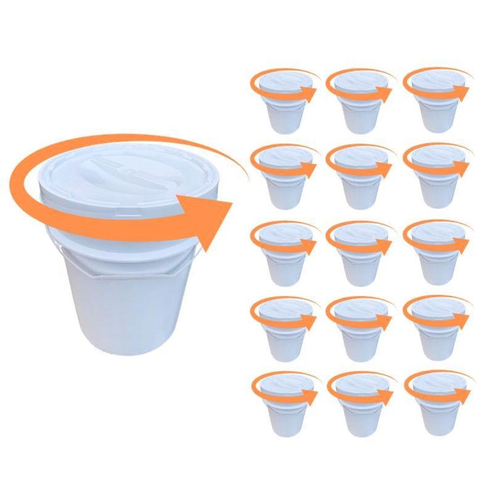 Balde Para Combustivel 20 Litros E Tampa Rosca - Kit 15 Pçs