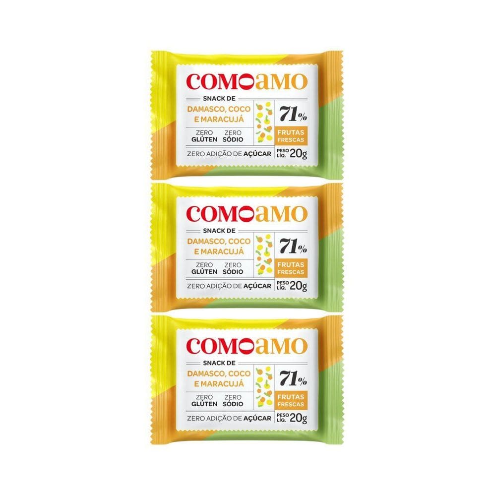 Kit 3 Coco, Damasco E Maracuja Zero Adição De Açucar 20G