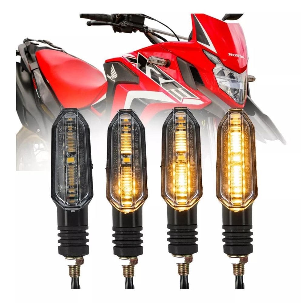 Kit 4 Piscas Led Seta Sequencial Honda Cb Twister 250 Titan