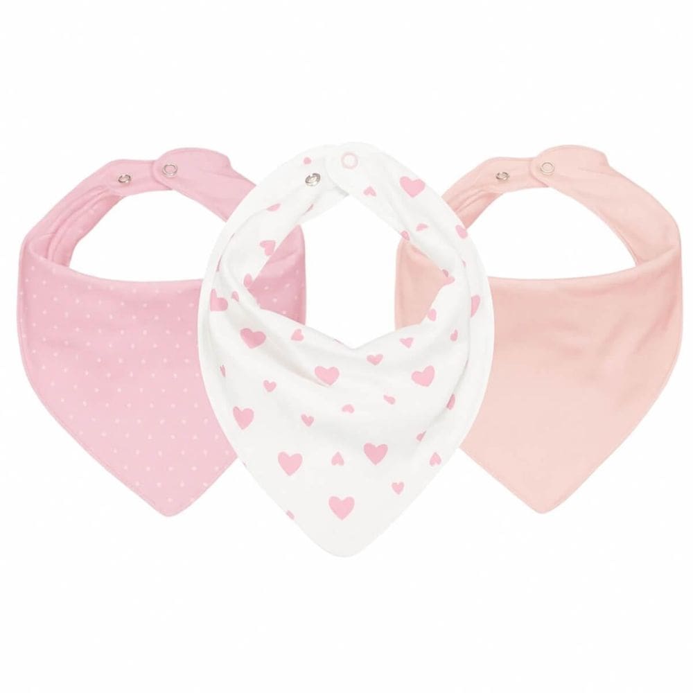 Kit 3 Babadores Bandana De Bebê Menina E Menino 100% Algodão