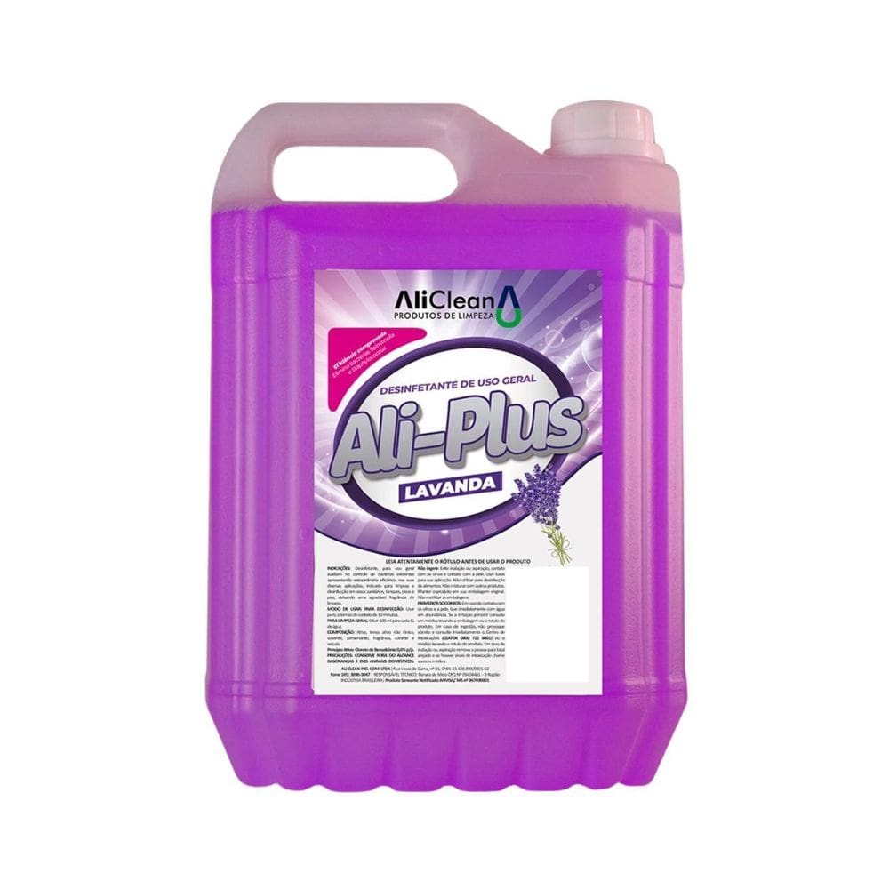 Produto De Limpeza Desinfetante Uso Geral Aliplus Lavanda 5L