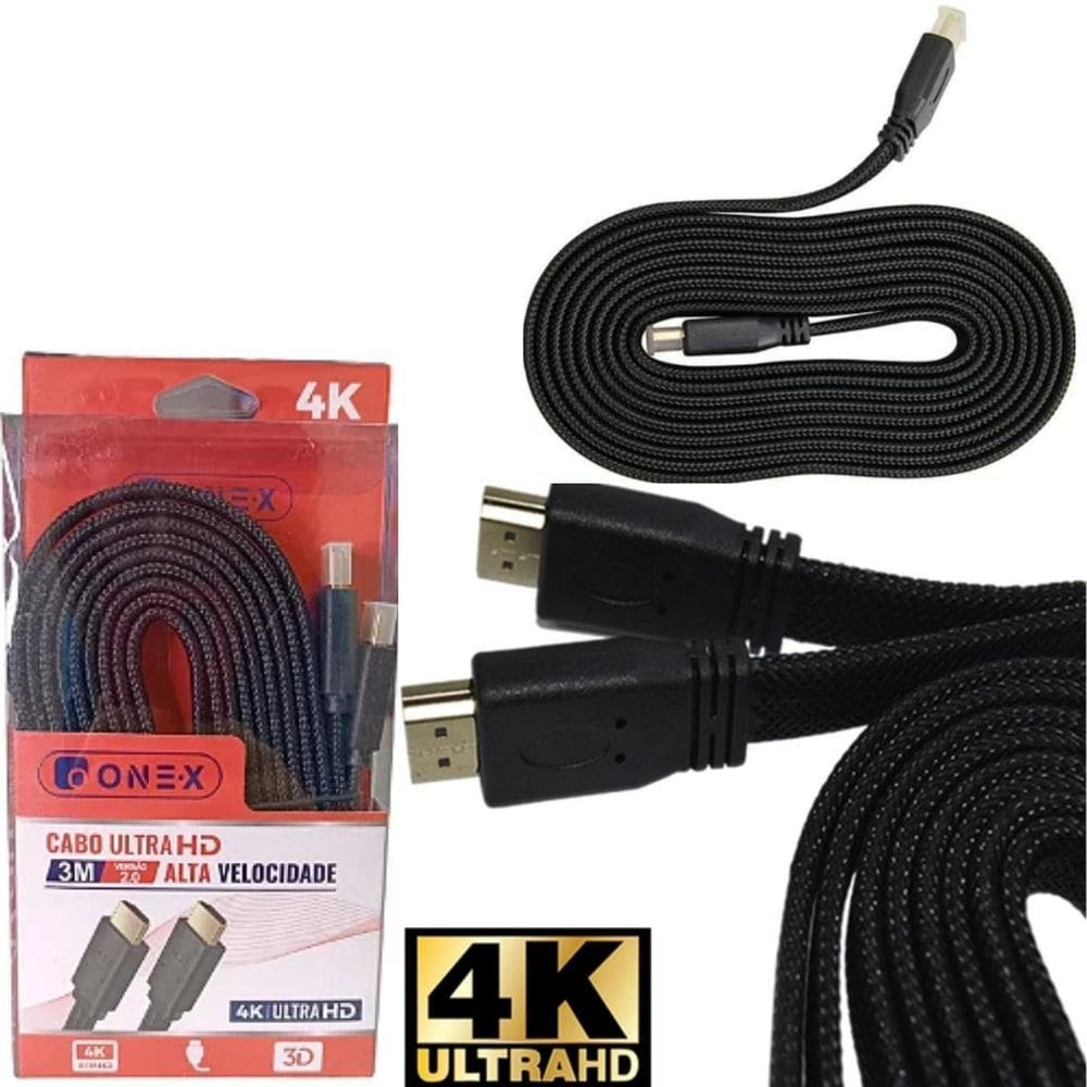 Cabo Hdmi Blindado 3 Metros 2.0 Full Hd 1080 4K