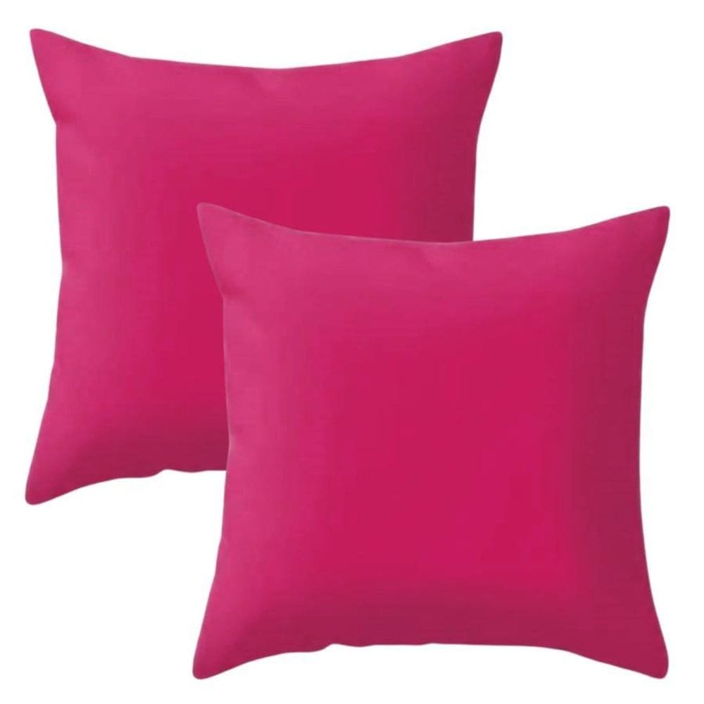 Kit 2 Capa De Almofada 40 X 40 Malha Lisa Com Zíper
