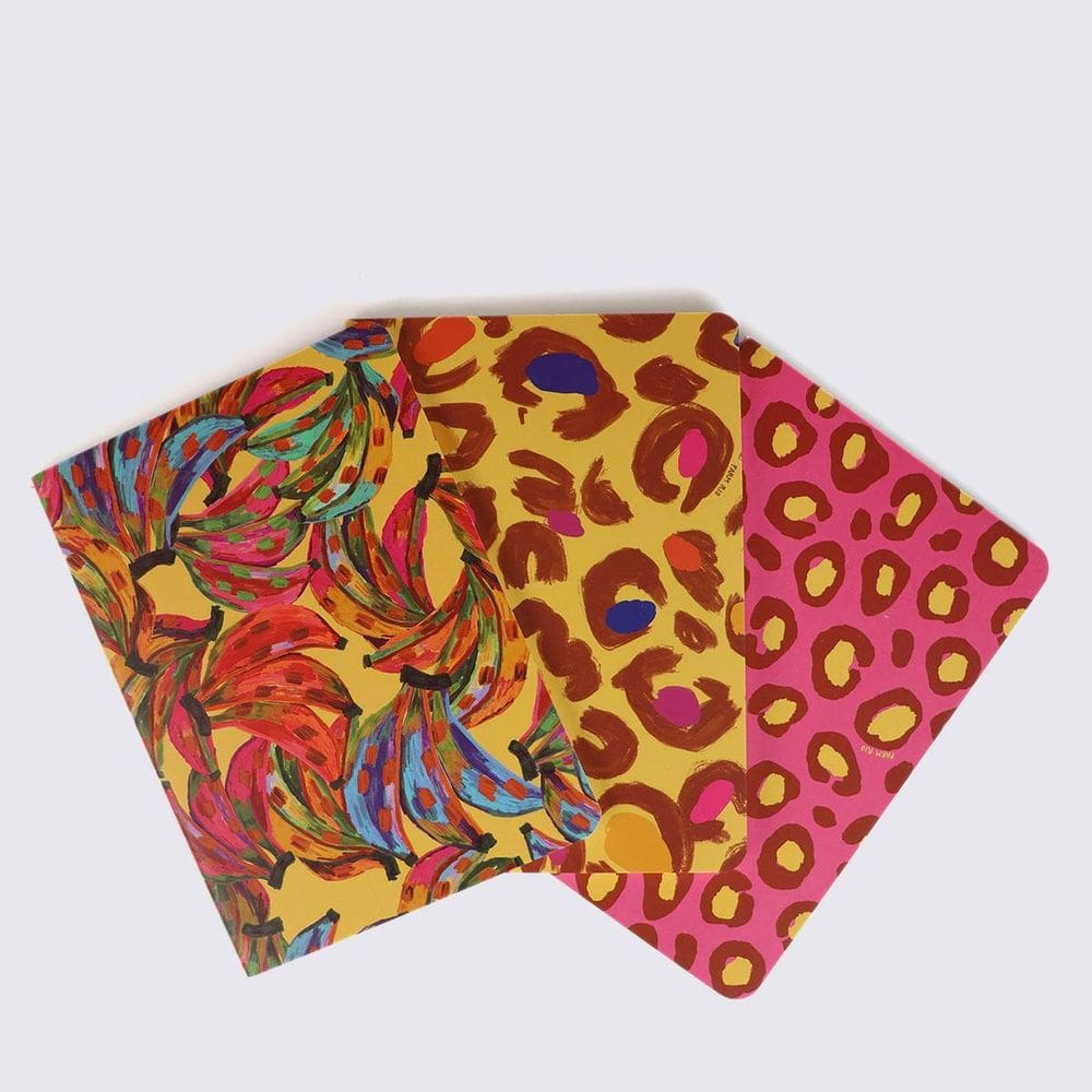 Trio De Cadernetas Farm Cor De Banana