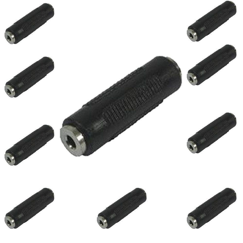 Kit Com 10 Emendas P2 Stéreo Fêmea X Fêmea Plástico