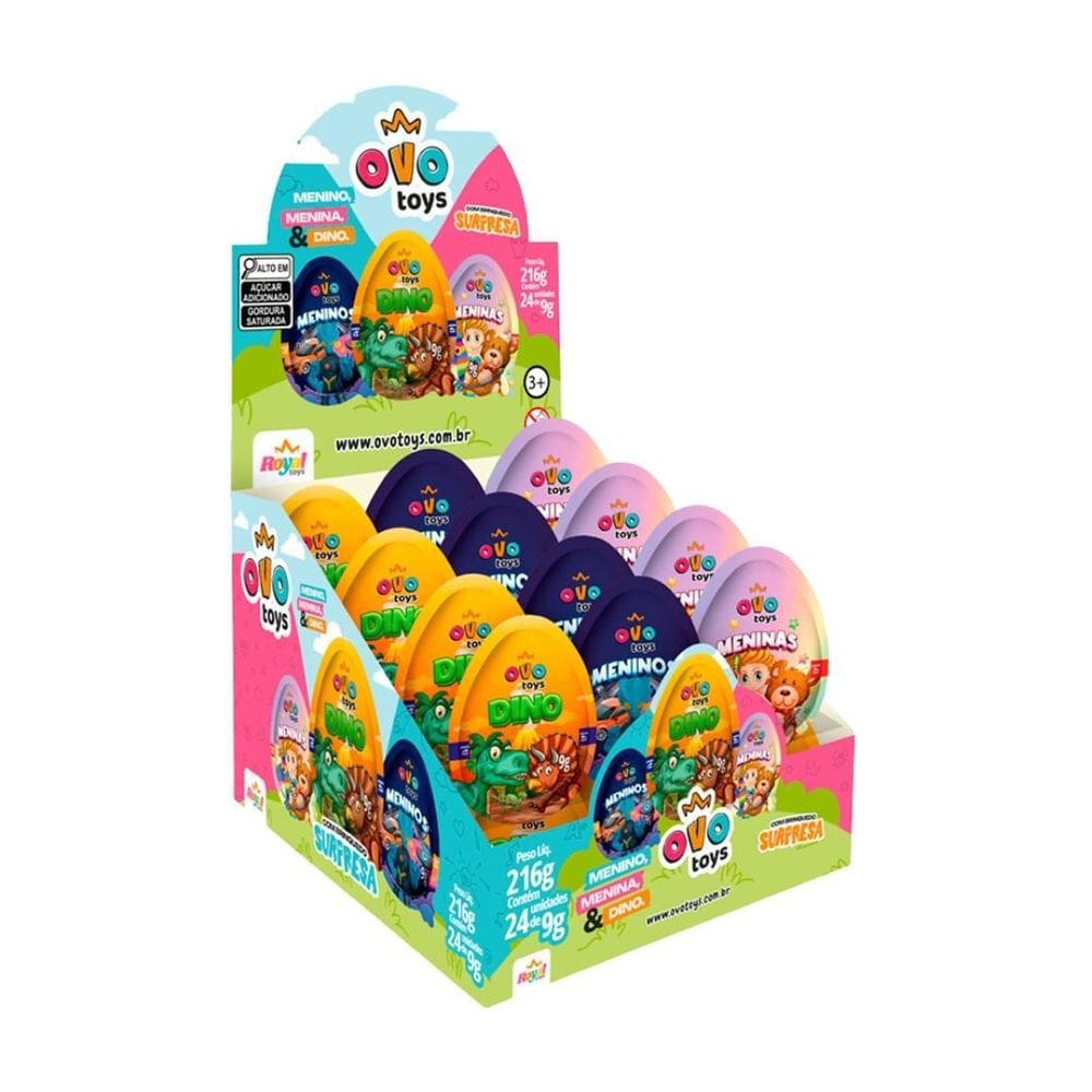 Ovo Toys Surpresa Misto Display Com 24 Unidades - Royal Toys
