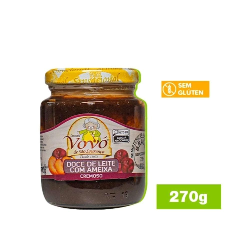 Doce Cremoso Com Leite E Ameixa 270G Doces Vovo