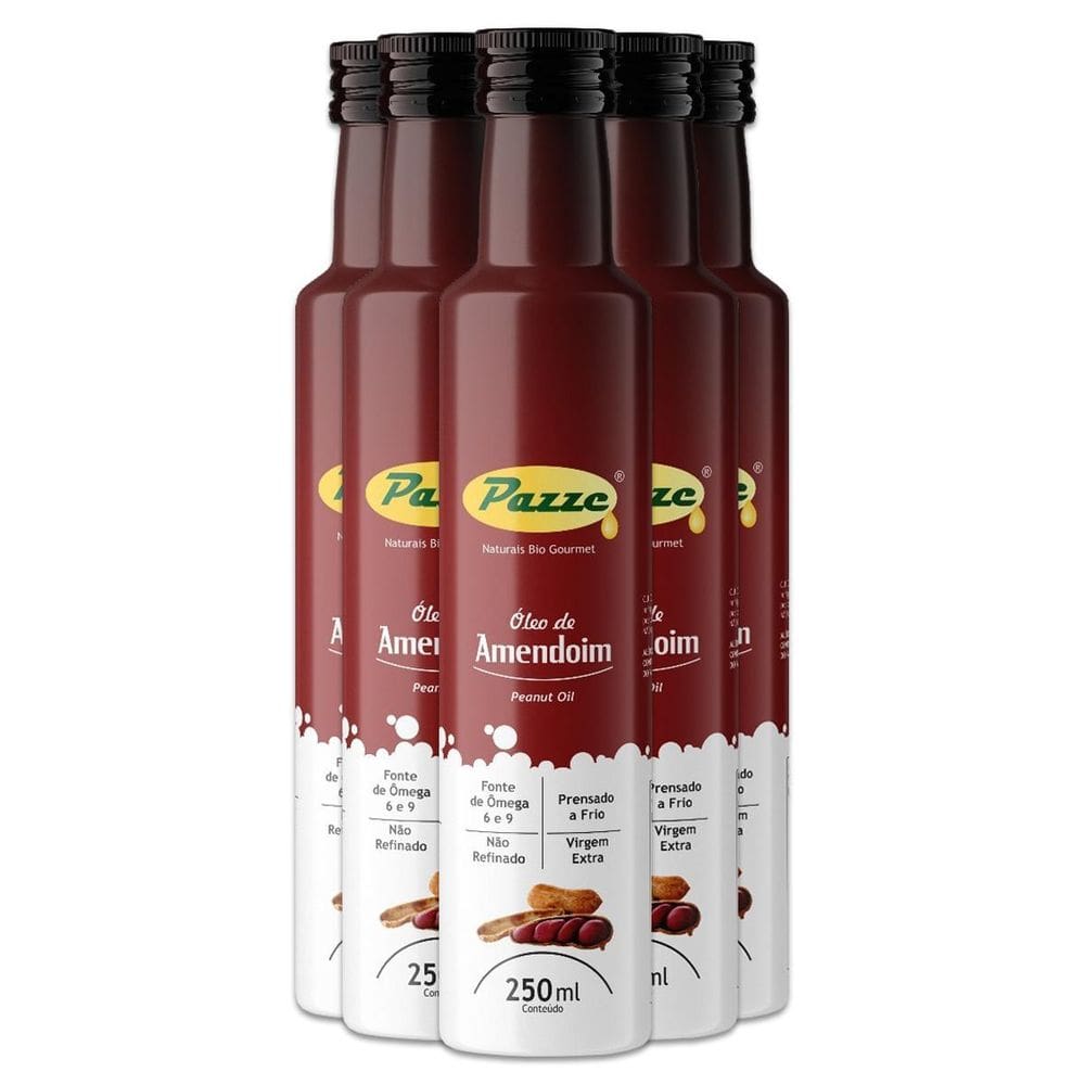 Kit 5 Óleo De Amendoim Extra Virgem Pazze 250Ml