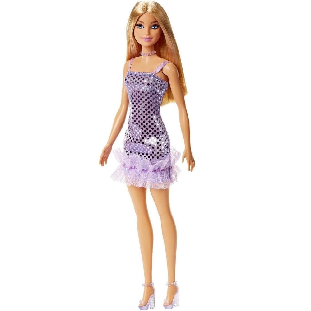 Boneca Barbie Fashionista Vestido Glitter Loira Mattel