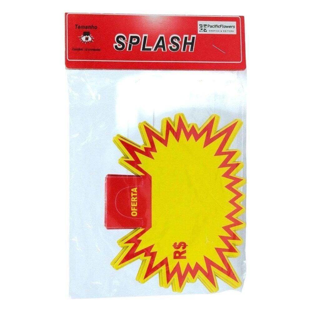 Cartaz Sinalização 10x7cm P 12 Peças Splash Preço - Tudo em Caixa