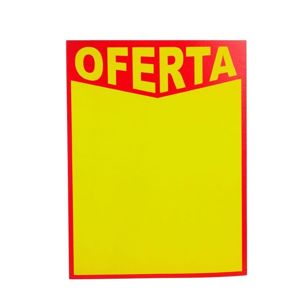 Cartaz Sinalização 20x15cm 12 Peças Amarelo - Tudo em Caixa