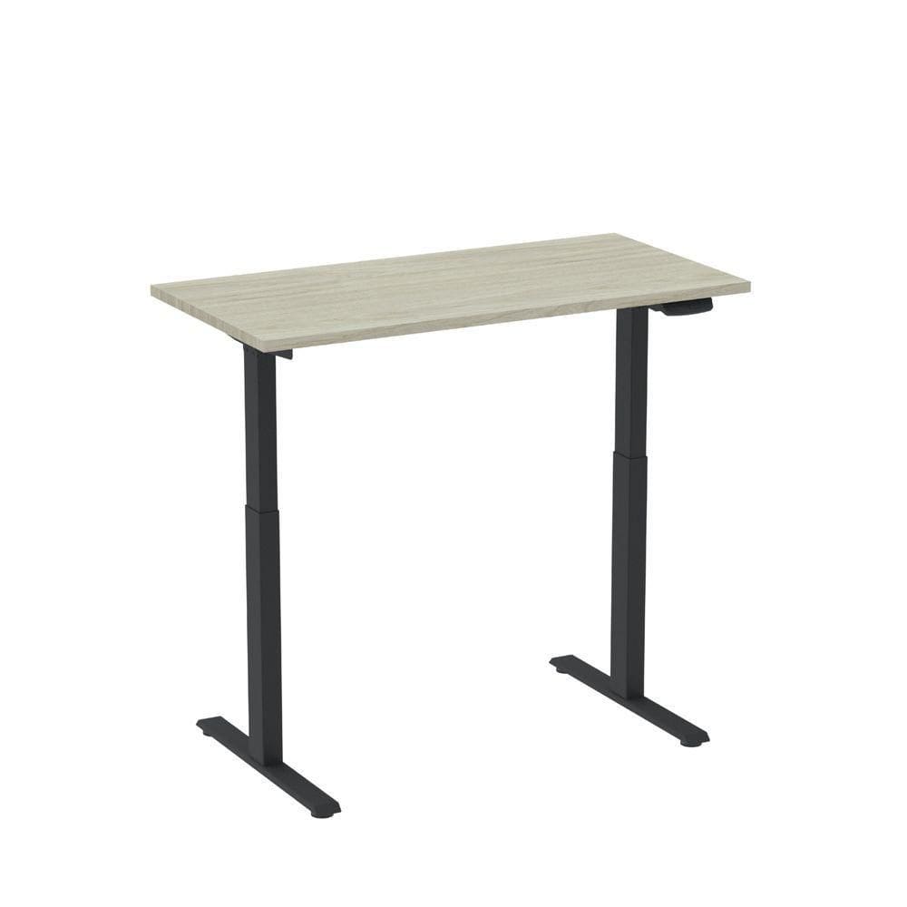 Mesa Elétrica Com Regulagem De Altura 120cm(l) Preto-castanheira Natural