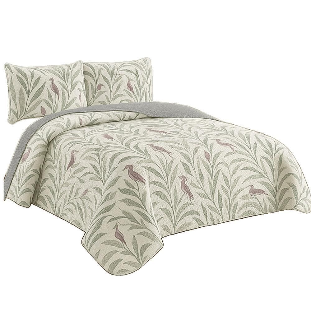 Kit Cobre Leito Colcha Queen Boutik Dupla Face Estampa 30