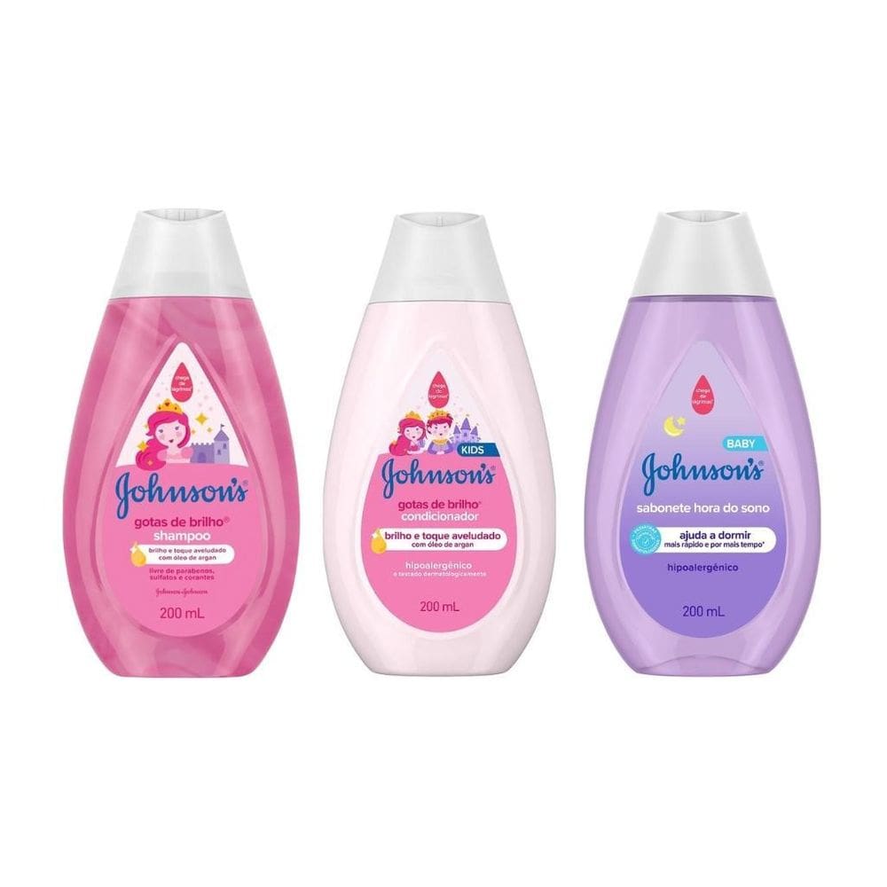 Kit Johnson Gotas De Brilho Shampoo+Cond+Sab Liq
