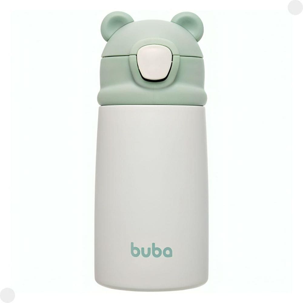 Garrafa Termica Parede Dupla Ursinho Verde Buba