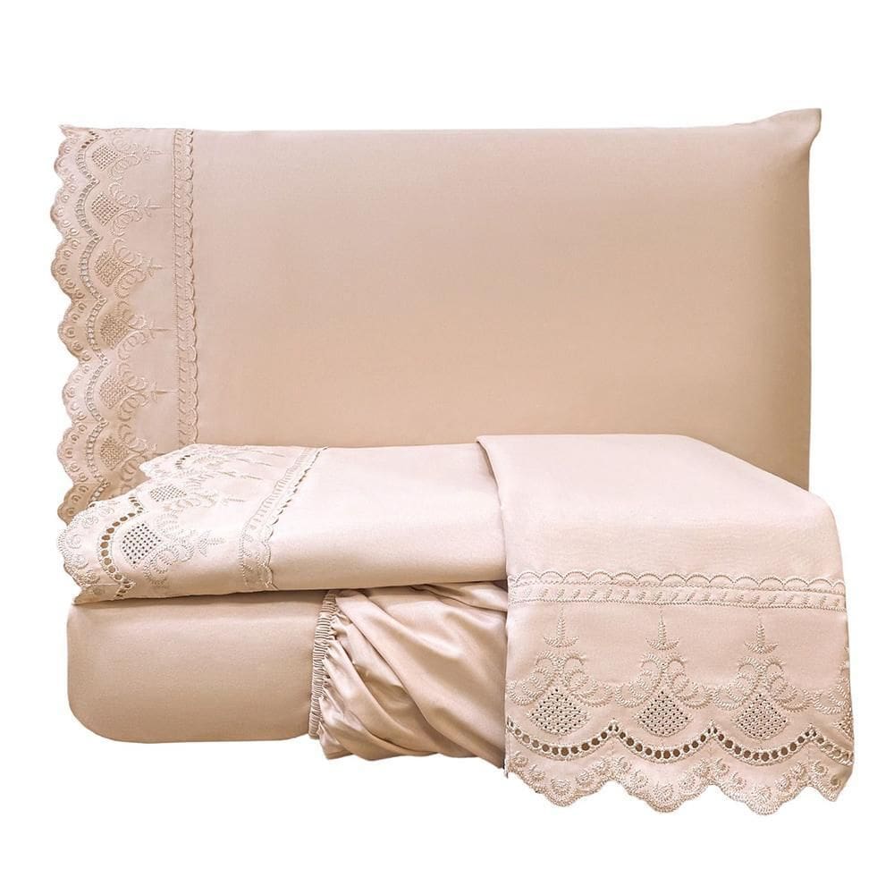 Jogo Cama Lençol King Supremo 3 Peças Micropercal 300 Fios