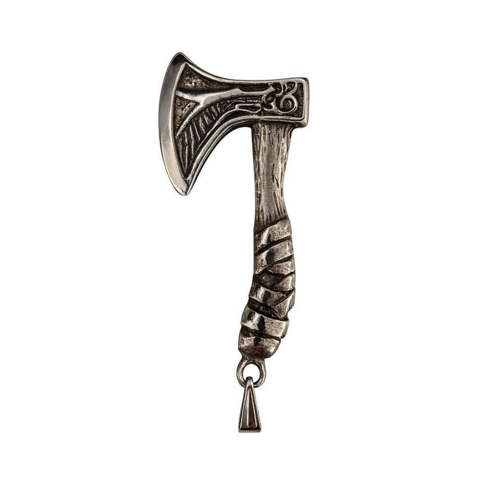 Pingente Machado De Batalha 4,5 Cm Metal Niquelado