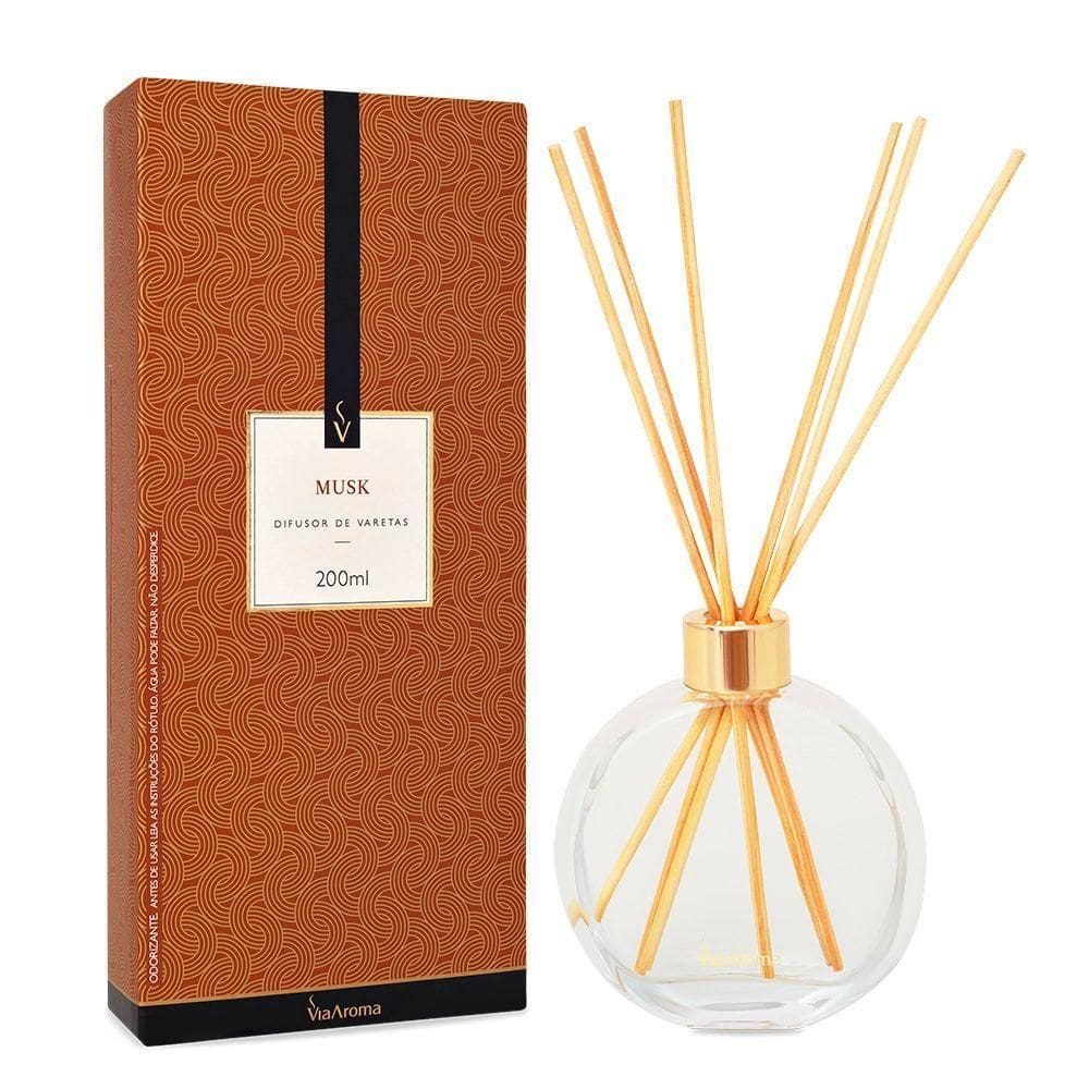 Difusor De Varetas Musk 200Ml Via Aroma