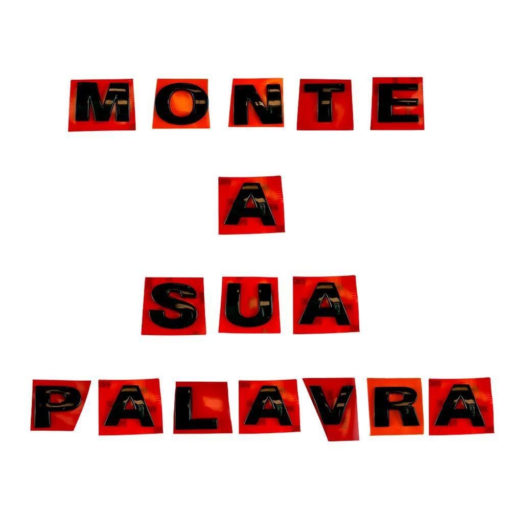 Kit Emblemas - Monte Sua Palavra Até 8 Letras Black Preto