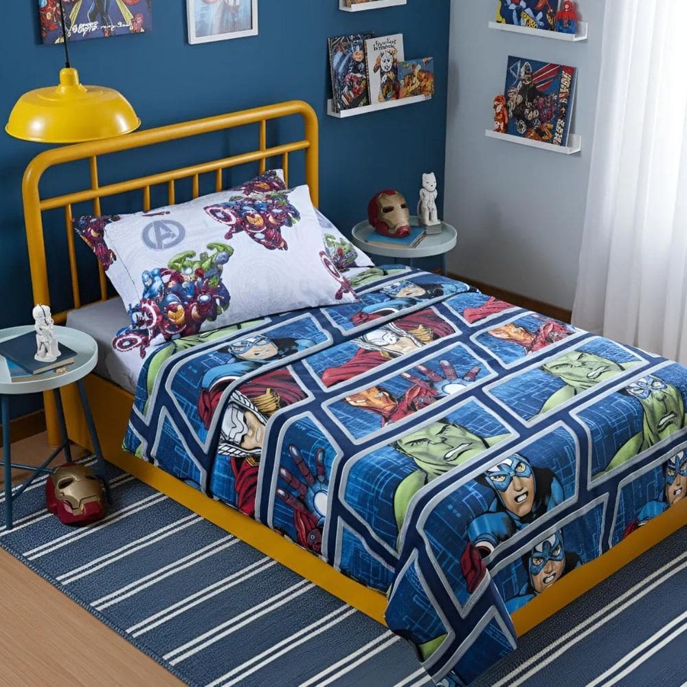 Coberta Solteiro Manta Marvel Super Fofinha E Grossa