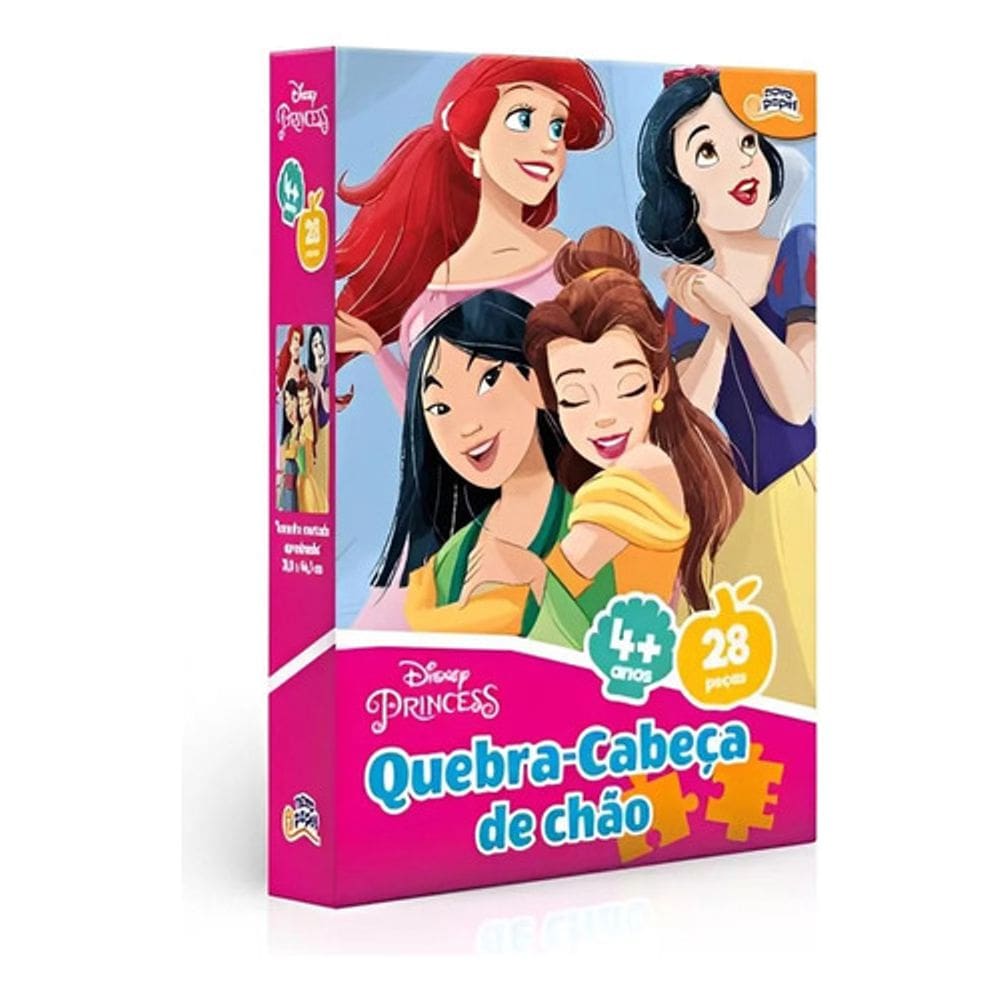 Quebra Cabeça de Chão Princesas Disney - 28 Peças - Toyster