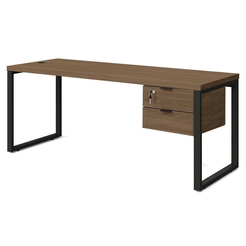 Mesa Escritorio Com Gaveteiro 190 Cm Industrial Frame Kappesberg Munique