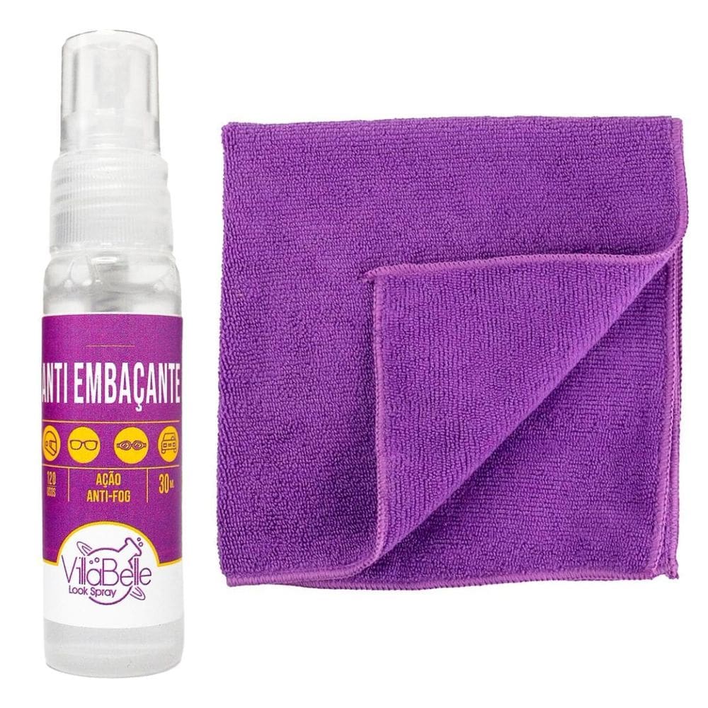 Kit Antiembaçante Óculos Celulares Pano Microfibra Lilás