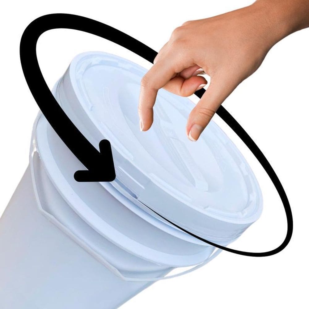 Balde Para Açaí 20L Tampa Rosqueavel - Kit 12 Pçs