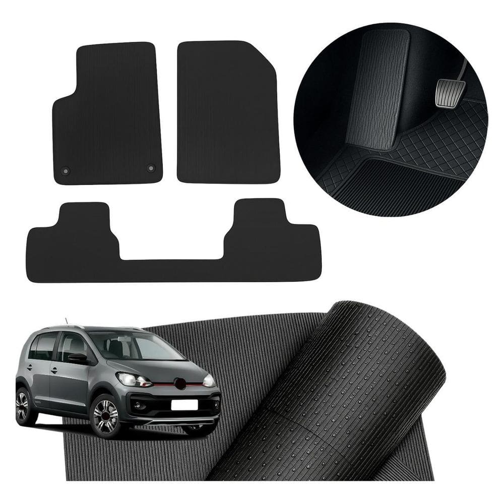 Tapete Para Carro Up Borracha Sob Medida + Descanso De Pé