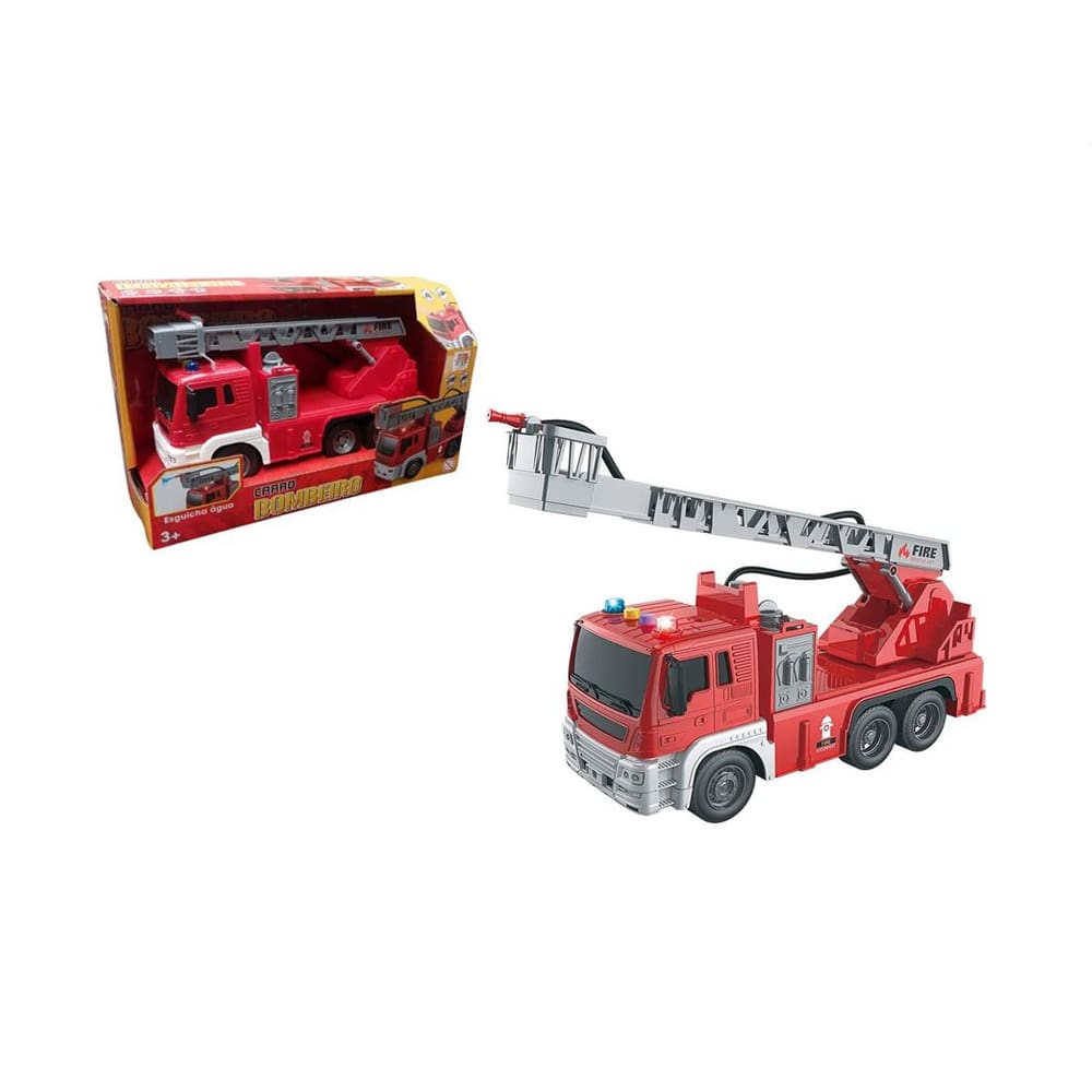 Caminhão Fricção Bombeiro Elevador - Lança Água - DmToys