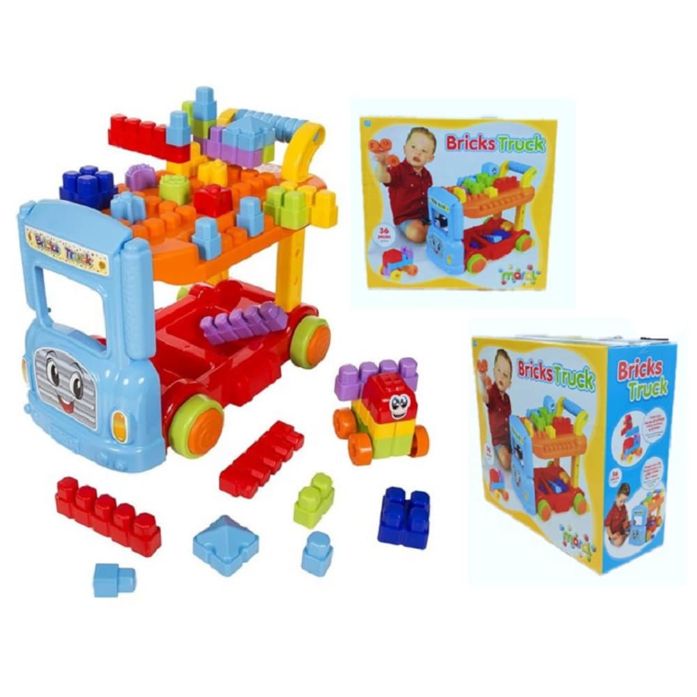 Caminhão Didático Blocos Montar Grande BricksTruck - Maral