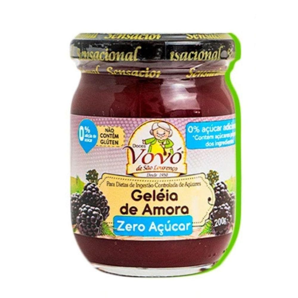 Geleia De Amora Zero Acucar 200G Doces Vovó