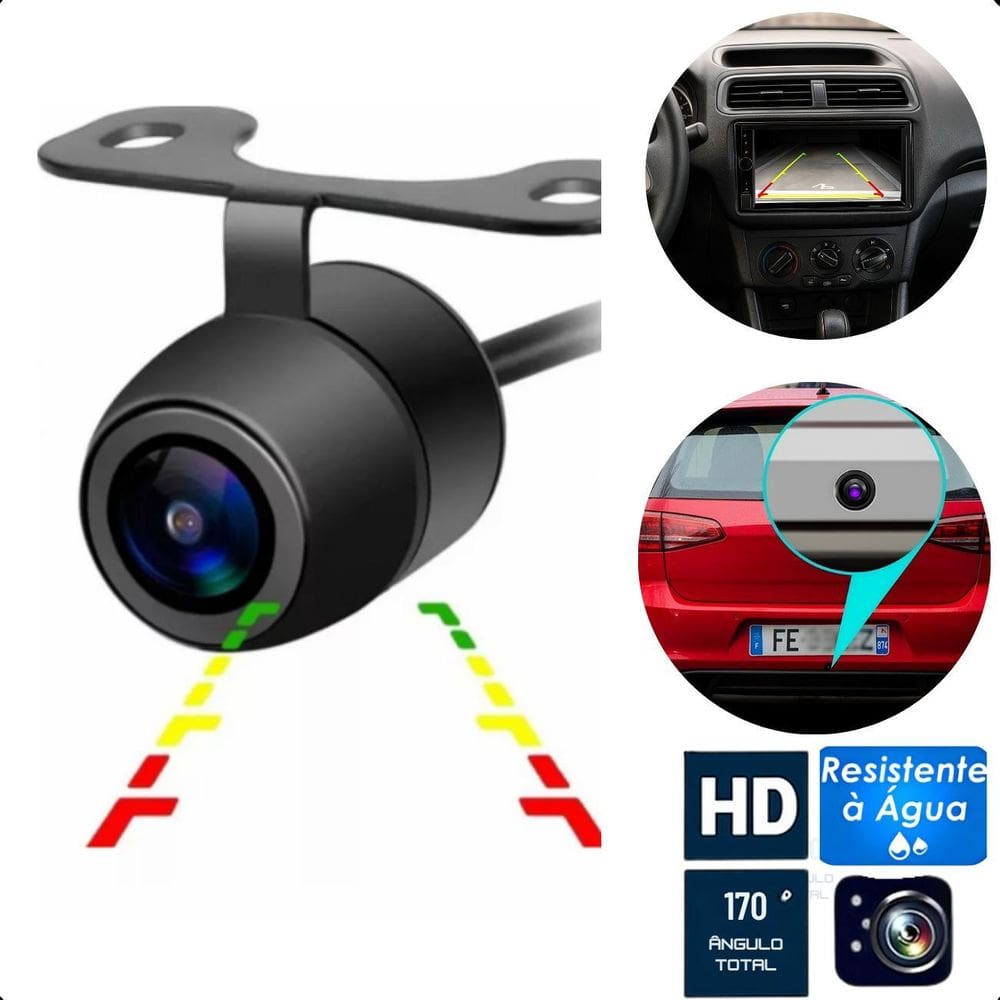 Câmera De Ré Automotiva Compacta Noturna