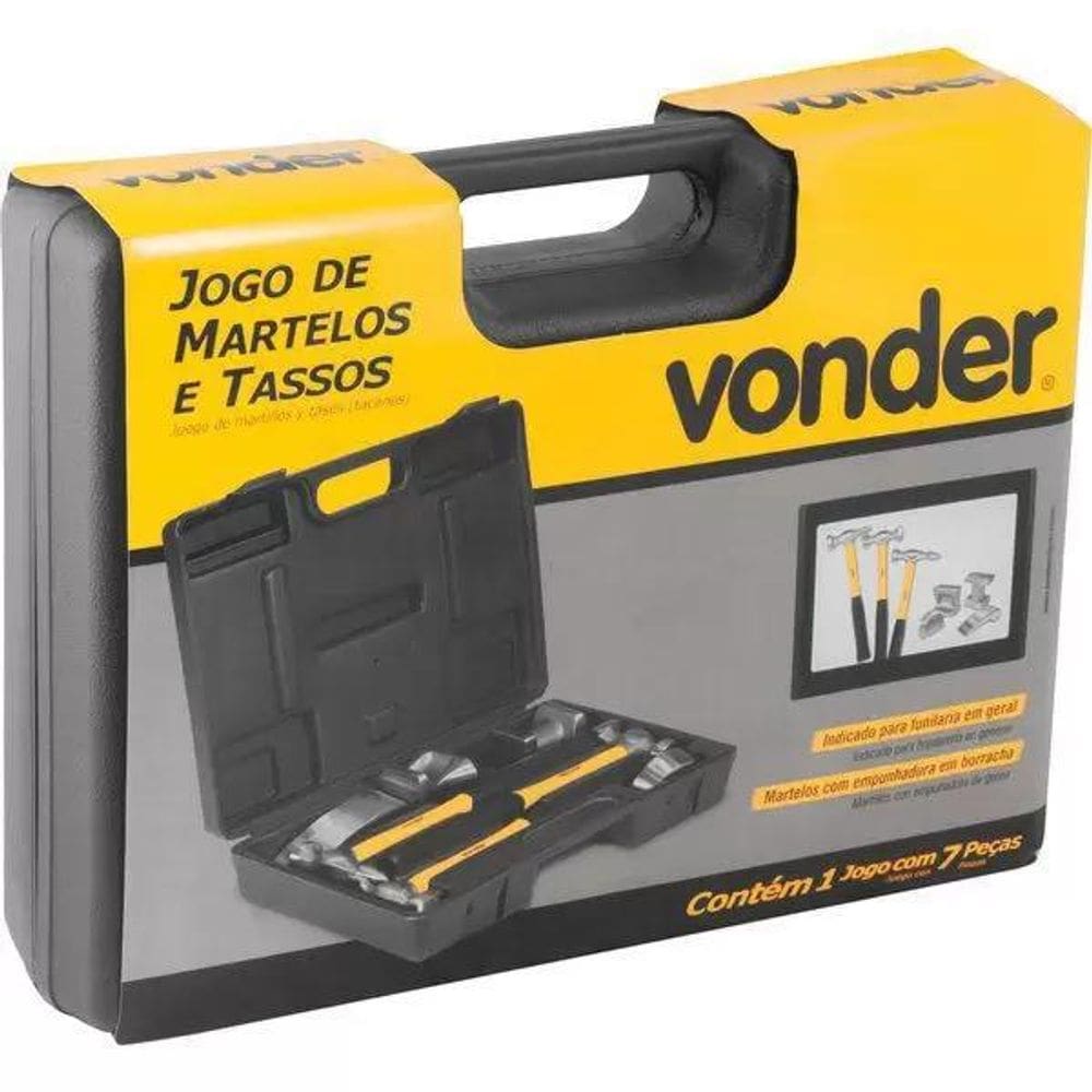 Jogo De Martelo E Tasso 7 Peças Vonder